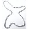 Silver Curb Chain Necklace 4mm  45-60cm 17,5-21,5g 